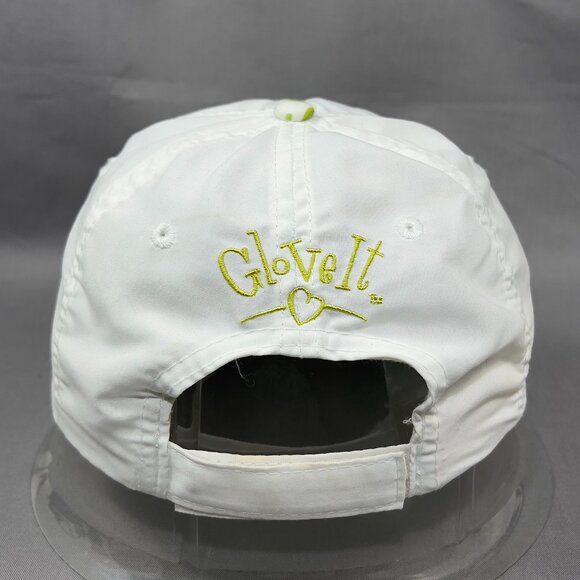 Glove It Strapback Cap Hat White Sportswear Biking Running Athletic Golf Womens - Picture 4 of 15